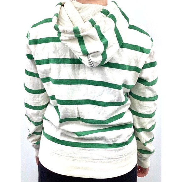 American Eagle Hoodie Women SP Hooded Sweatshirt Sweater Casual White Green - Picture 4 of 8